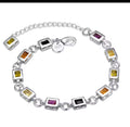 Beautiful 925 square charm bracelet