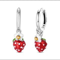 Beautiful strawberry 925 earrings